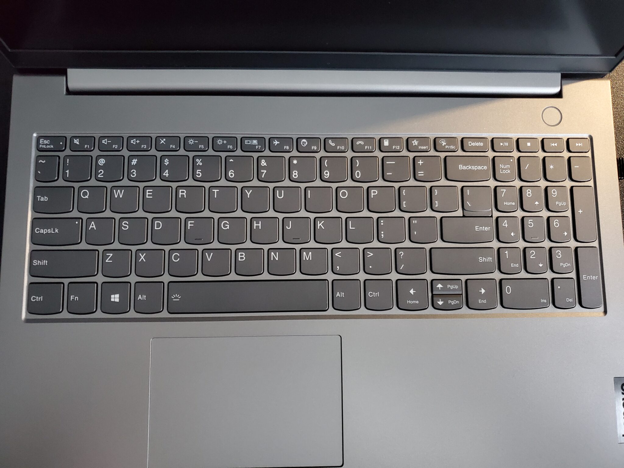 Lenovo ThinkBook 15 AMD keyboard and trackpad